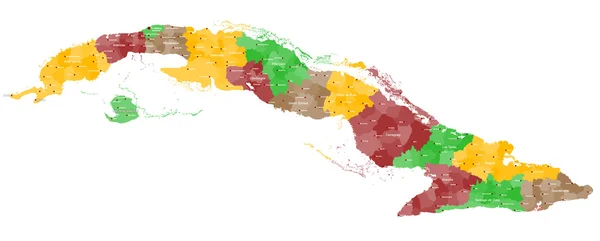 Küba Haritası — Stok Vektör