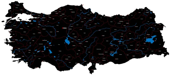 Mapa Turcji — Wektor stockowy