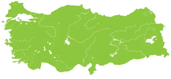 El mapa de Turquía — Vector de stock