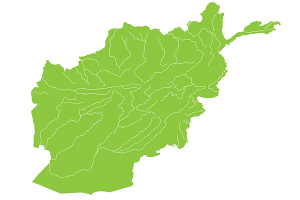 Grande carte de l'Afghanistan — Image vectorielle