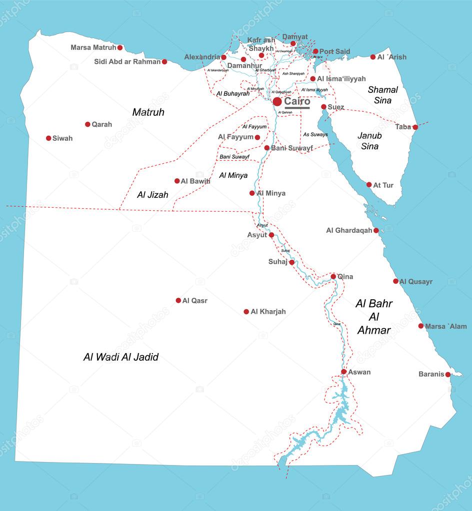 Karta över Egypten – Karta 2020