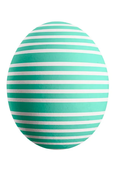 一个有条纹图案的孤立的复活节蛋的大图片 — 图库照片