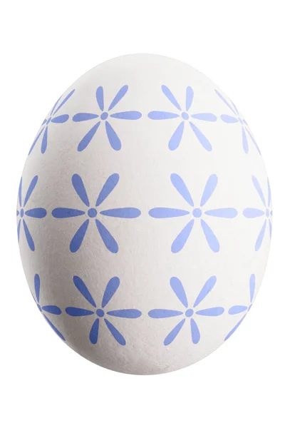 一个有花纹的孤立的复活节蛋的大图片 — 图库照片