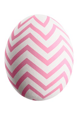 İzole edilmiş, çizgili bir paskalya yumurtasının büyük resmi..