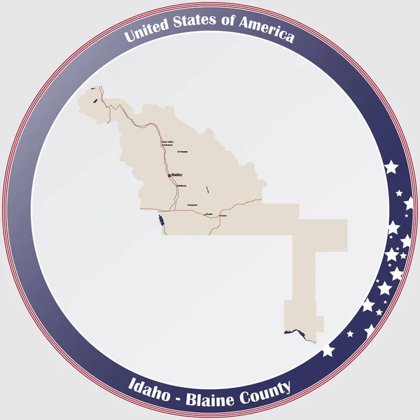 美国爱达荷州布莱恩县的大而详细的地图 — 图库矢量图片