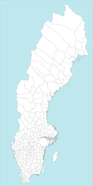 La carte de La Suède — Image vectorielle