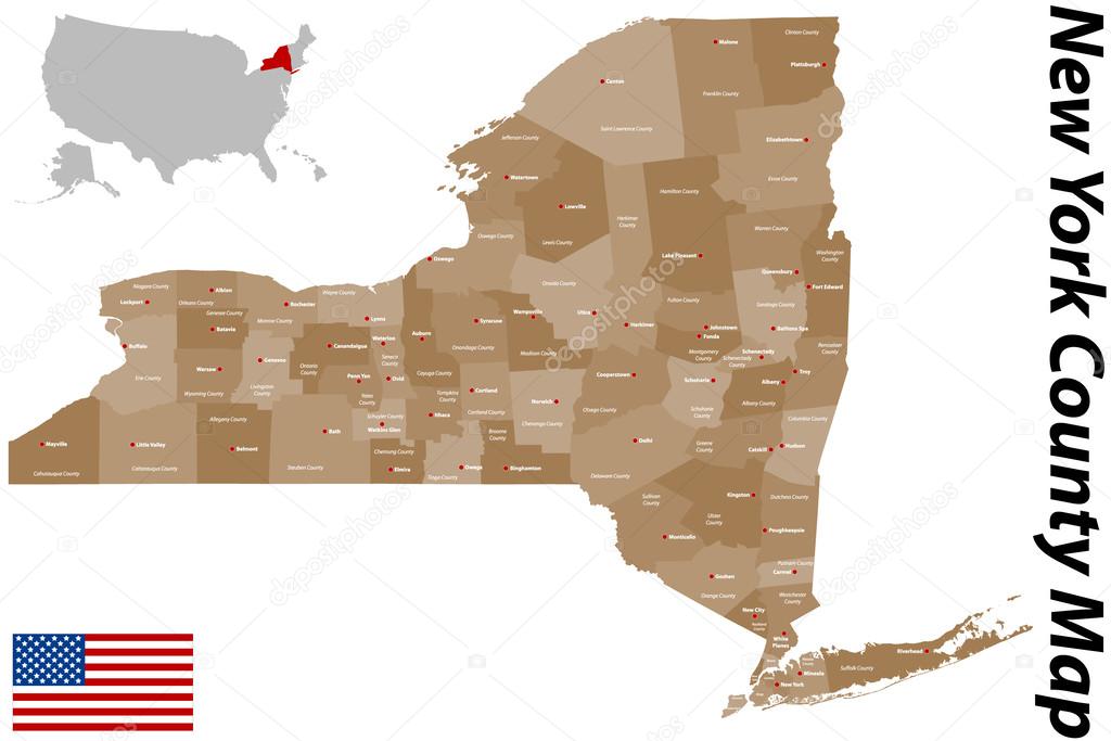 New York County Map