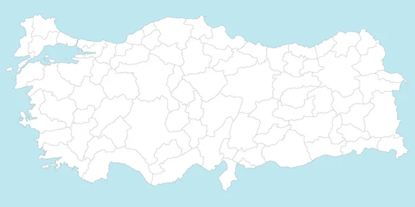 La carte de Turquie — Image vectorielle