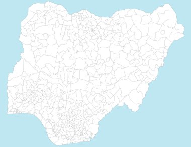 Map of Nigeria clipart