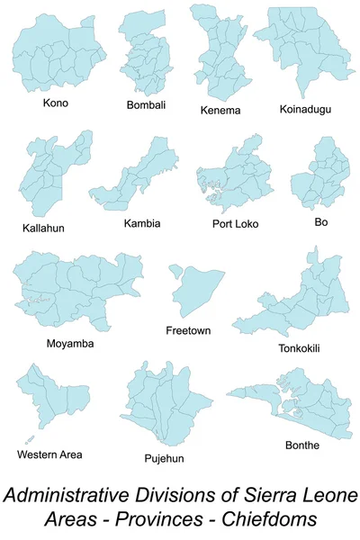 Mapa de Sierra Leona — Archivo Imágenes Vectoriales