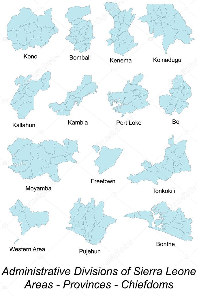 Area maps of Sierra Leone