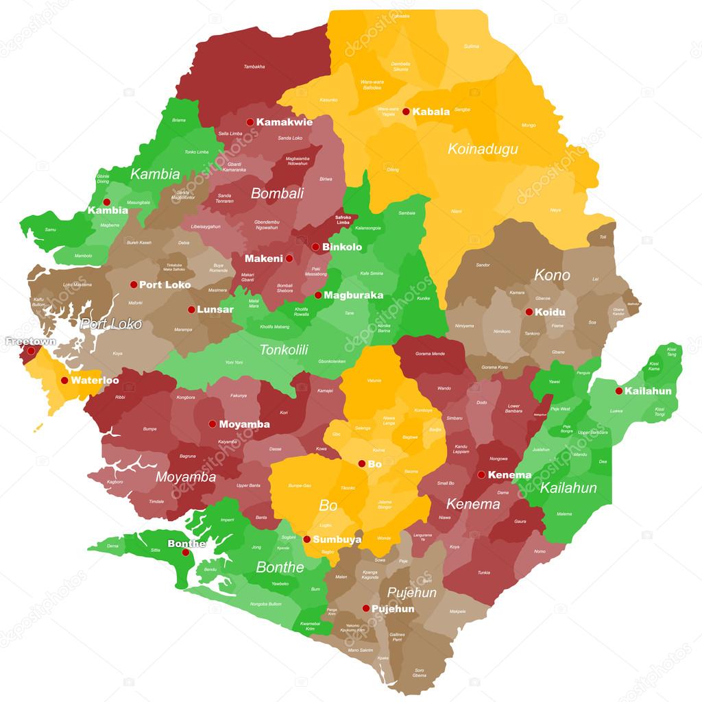 Map of Sierra Leone