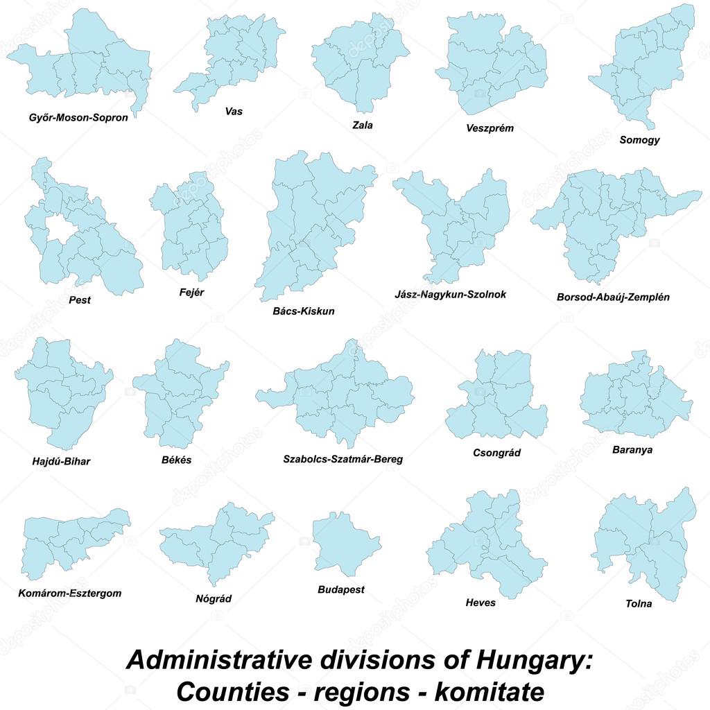 Hungary region map