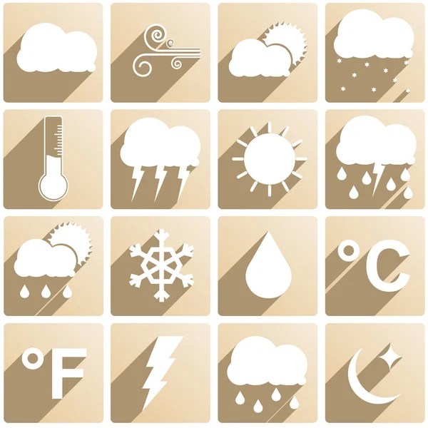 Wettersymbol gesetzt — Stockvektor