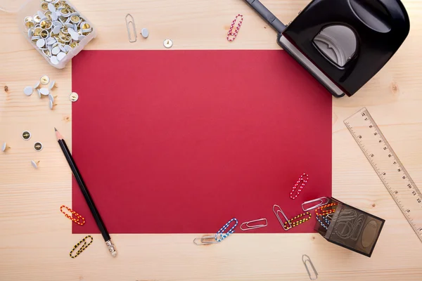 Diferentes objetos de escritório — Fotografia de Stock