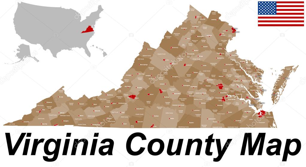 Mapa del Condado de Virginia 2024
