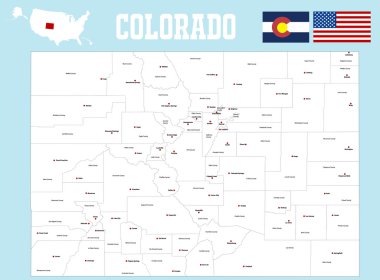 Colorado County Map clipart