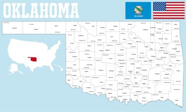 Oklahoma ilçe harita