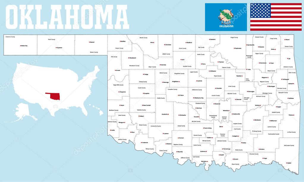 Oklahoma county map
