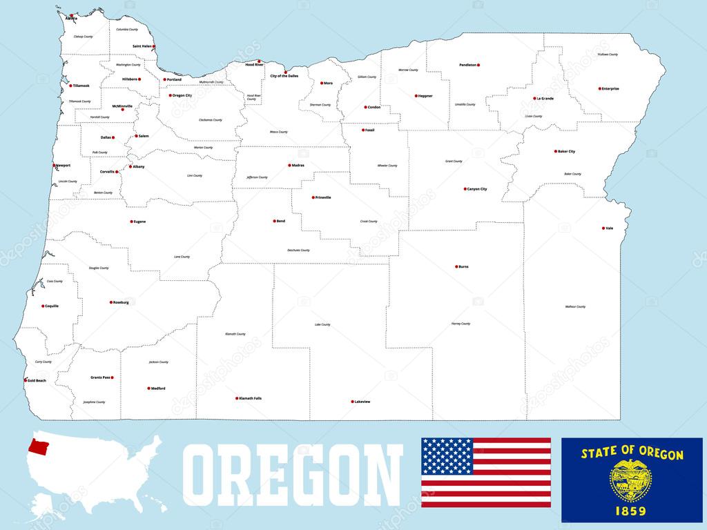 Oregon county map