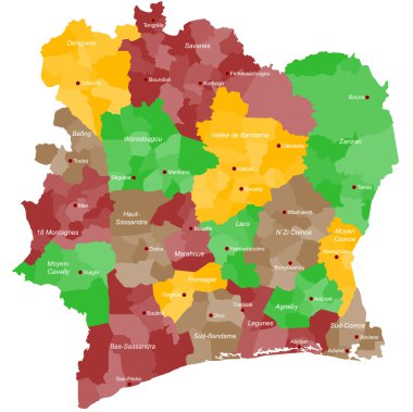 Fildişi Sahili Afrika Haritası