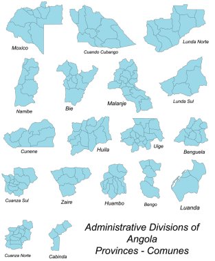 Provinces of Angola clipart