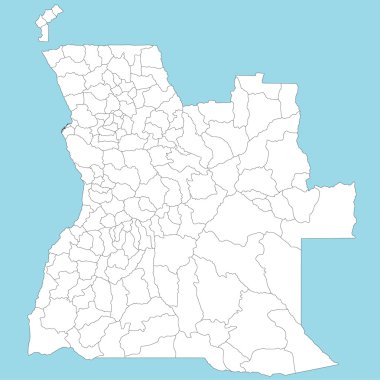 Map of Angola clipart