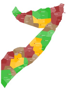 Map of Somalia clipart