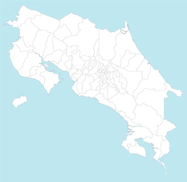 La mappa di Costa Rica — Vettoriale Stock