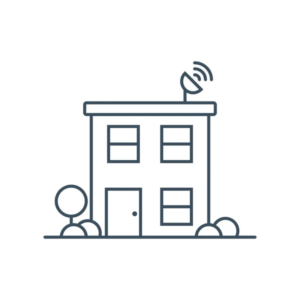 Akıllı ev vektör çizimi. Akıllı evin ana hatları
