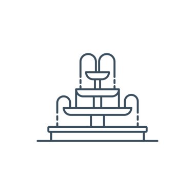 Çeşme vektör simgesi. Çeşme hattı sanatı 