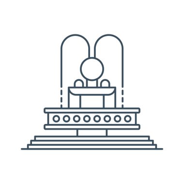 Çeşme vektör simgesi. Çeşme hattı sanatı 