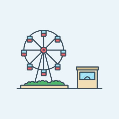 Eğlence parkı vektör illüstrasyonu