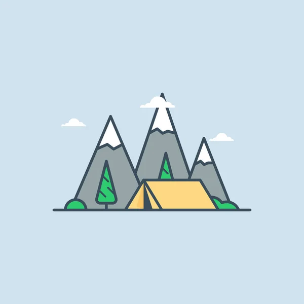 Kamp çadırı vektör resimleme