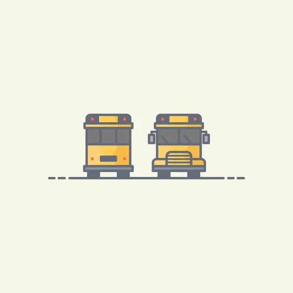 Ilustración Vector Bus Escolar — Vector de stock