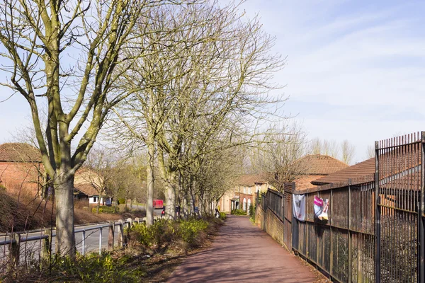 Spring view at Two Mile Ash area in Milton Keynes, England — Stock Photo, Image