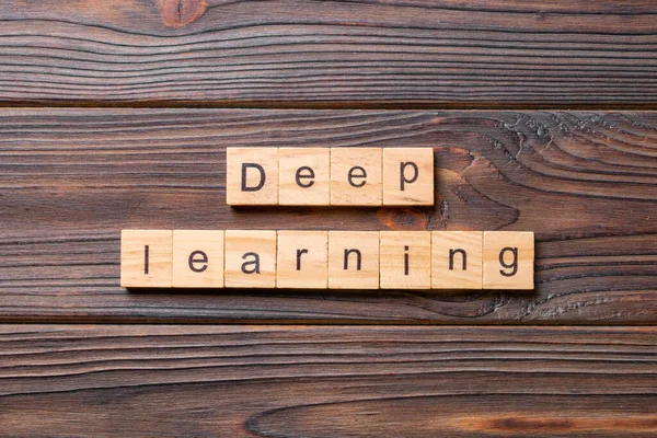 Deep Learning Word Written Wood Block Deep Learning Text Wooden — Stock Photo, Image