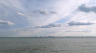 view of Odessa sea and blue sky. cityscape