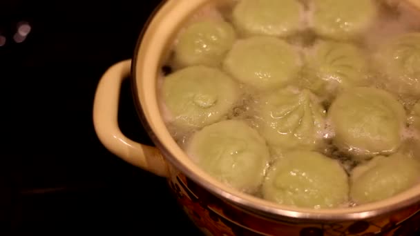格鲁吉亚国菜 用平底锅烹调 — 图库视频影像