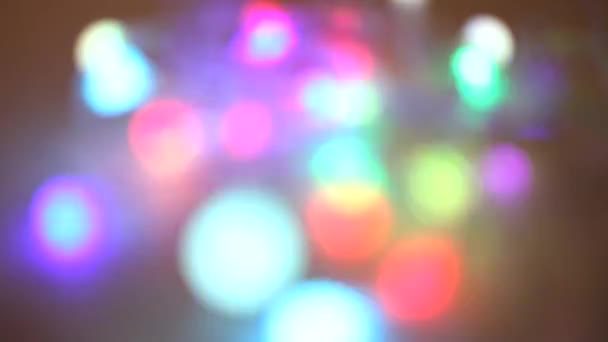 Fondo Luces Bokeh Multicolores Resumen Luces Desenfocadas Bokeh Luces Navidad — Vídeo de stock