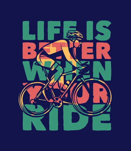 자전거타기를 포스터 디자인의 낫습니다 — 스톡 벡터