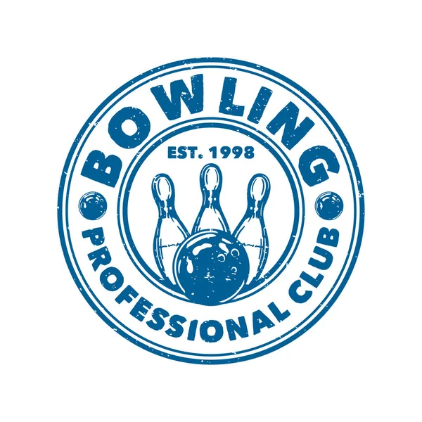 Дизайн Логотипа Боулинг Профессиональный Клуб Шаром Боулинга Удара Пин Боулинг — стоковый вектор