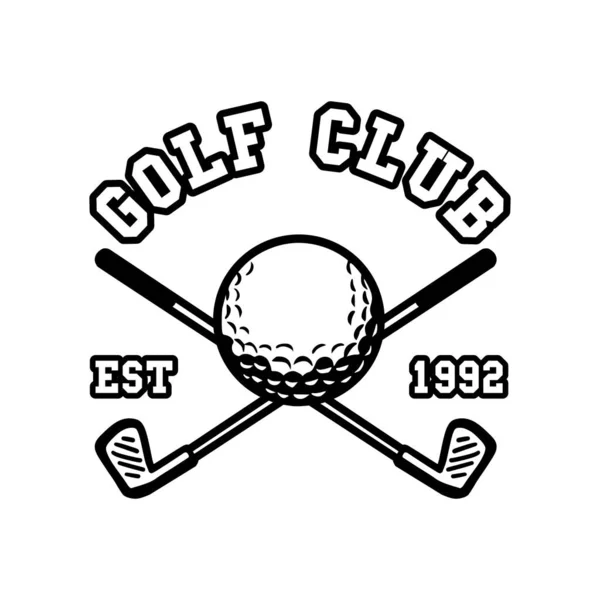Logo Design Golf Club Est 1992 Con Mazze Golf Pallina — Vettoriale Stock