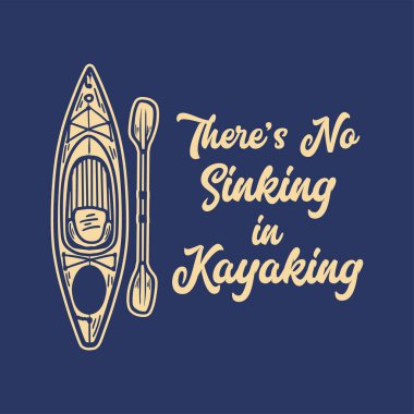 Poster tasarımı, kano kayığı ve klasik resimlerle kayak yapmanın batma ihtimali yok.