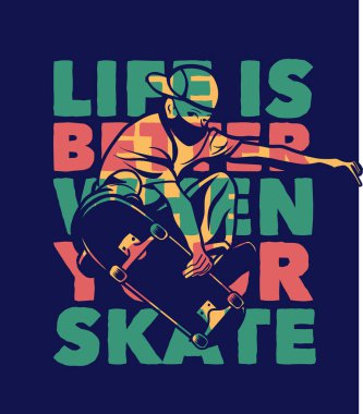 poster tasarımı hayatın kaykay oynayan bir adamla kaydığında daha iyi oluyor.