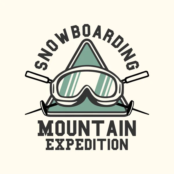 디자인 Snowboarding 탐사대 빈티지 — 스톡 벡터