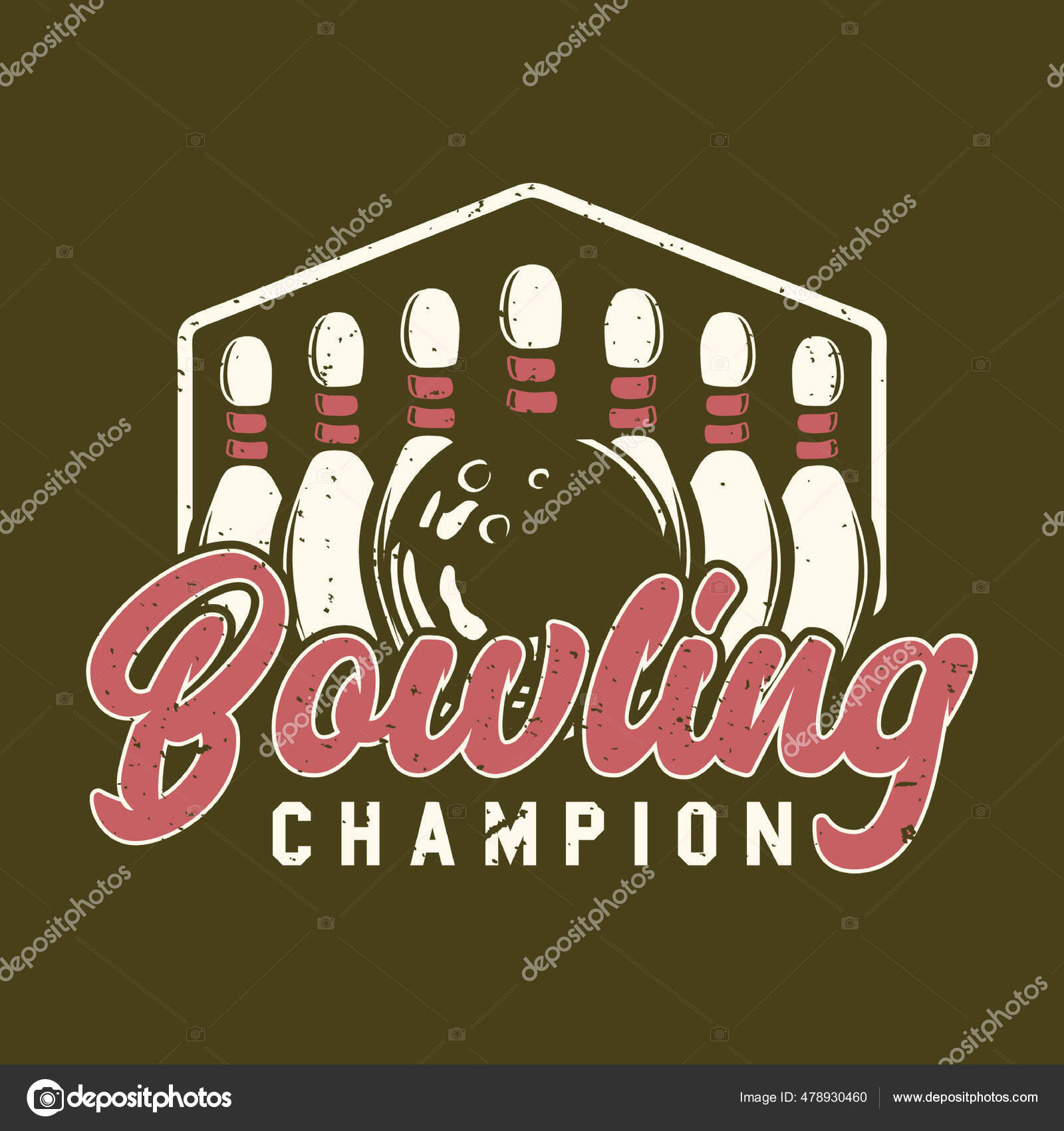 Logo Design Bowling Champion Bowling Ball Pin Bowling Vintage Illustration  Stock Vector by ©Imoogigraphic 478930460, image size:1600x1700