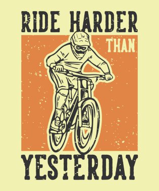 Tişört tasarımı dünkünden daha zor. Dağ motorcusu klasik illüstrasyonuyla.