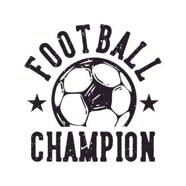 Logo tasarımı futbol şampiyonluğu ve klasik illüstrasyonu.