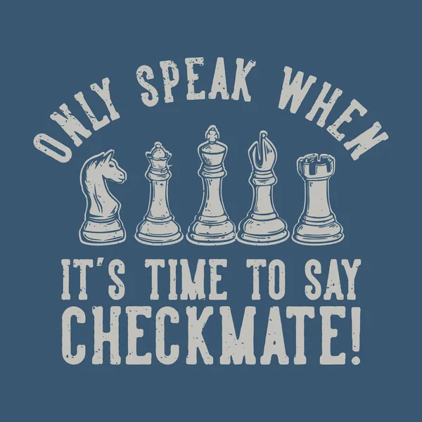 Camiseta design xeque-mate com ilustração vintage de xadrez